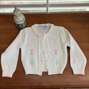 Christmas Sweater with Pink Trim 18 months